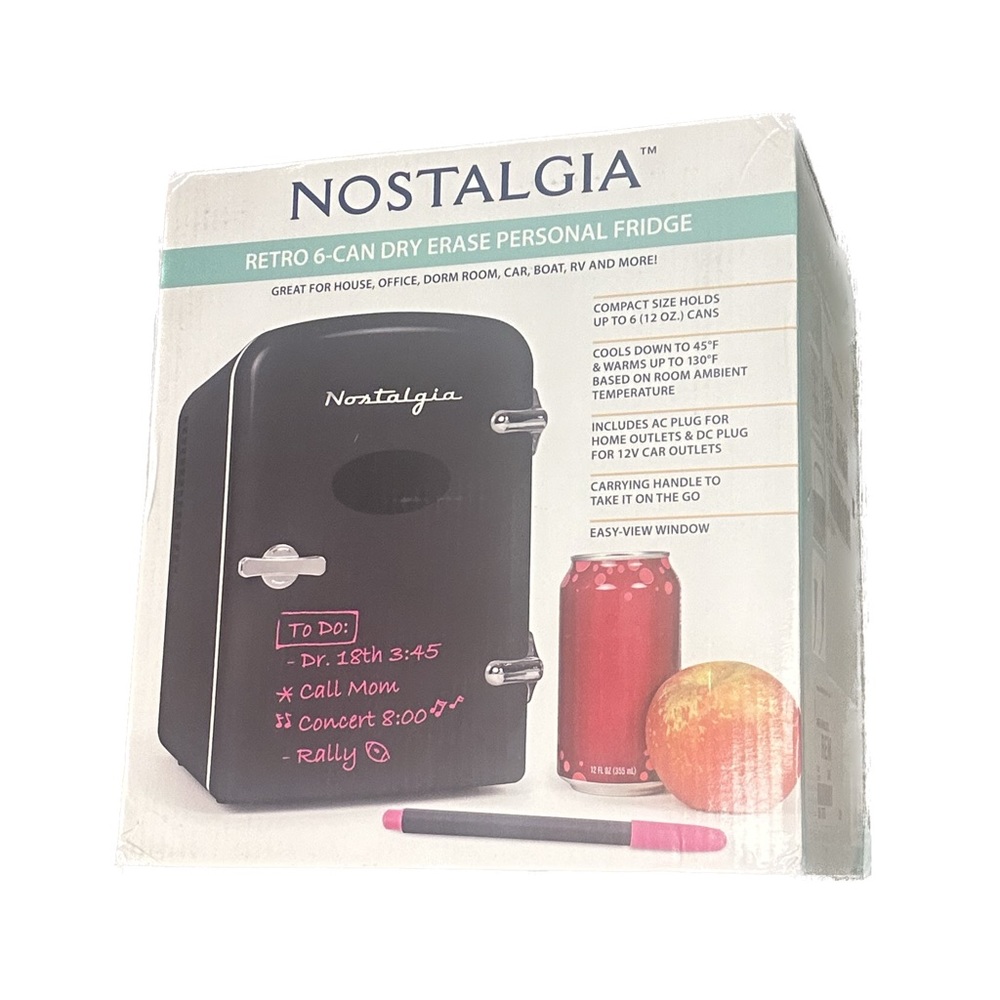 Nostalgia Six Can Personal Fridge